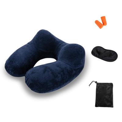 China Airplane Inflatable Portable Pillow Inflatable Travel Rests / Inflatable Neck Pillow For Airplane Travel for sale