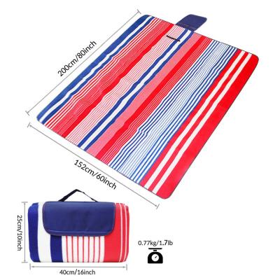 China High Quality Customized Size Outdoor Cotton Picnic Waterproof Camping Blanket Rise for sale