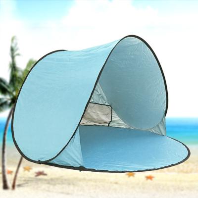 China Hexagonal Diamond Ground Nail New Beach Tent, UV Sun Shelter Lightweight Beach Sun Shade Canopy Cabana Beach Tents Fit 3-4 Person for sale