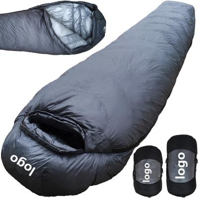 China Winter Outdoor Duck Goose Down Sleeping Bag Mummy Camping Ultralight Waterproof for sale