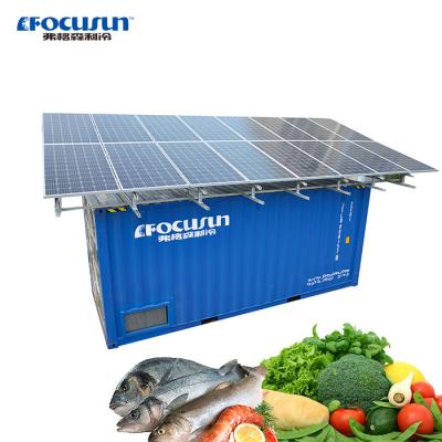 China Solar Power Container Cold Room Storage for Fresh Food Goods 20ft Refrigerant R-22 R-404A for sale