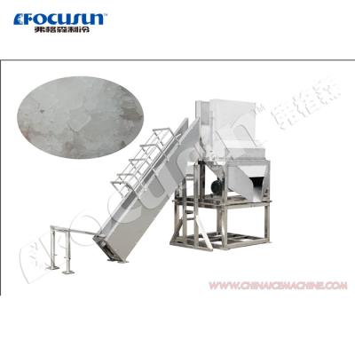 China 304 Stainless Steel Material 100kg/min Tube/Block Ice Crusher Machine Maker for 4.5kw for sale