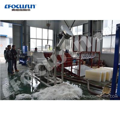 China Focusun 100kg/min Block Ice Crusher with Screw Way Conveyor and 380v/50hz/3p Voltage for sale