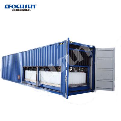 China 33.9KW Industrial Mobile Container Block Ice Machines with 10 Tonnes/Day Capacity for sale