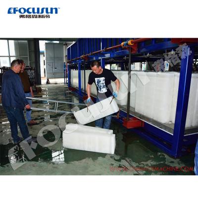 China Blue Painting 30Tons Block Ice Machine for Ice Plant After Service Video Technical Support for sale