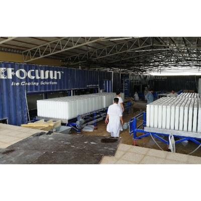 China Water Cooling Direct Cooling System Containerized Ice Block Making Machine 10 ton/day for sale