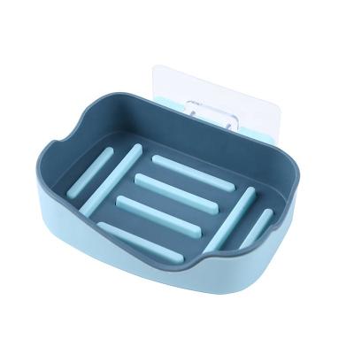 China Household Sustainable Bathroom Soap Box Double Toilet Drain Soap Tray for sale