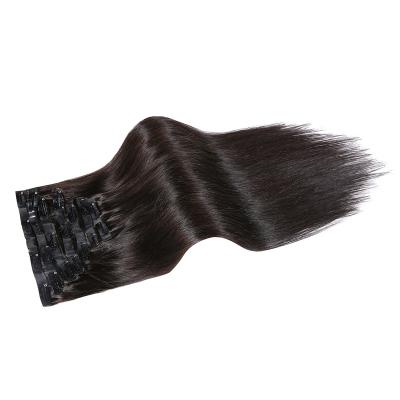 China Silky Straight Wave 100% Double Drawn Seamless Clip In Hair Extension for sale