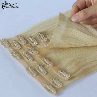 China Silky Straight Long Lasting Double Wave Seamless Clip In Hair Extension for sale