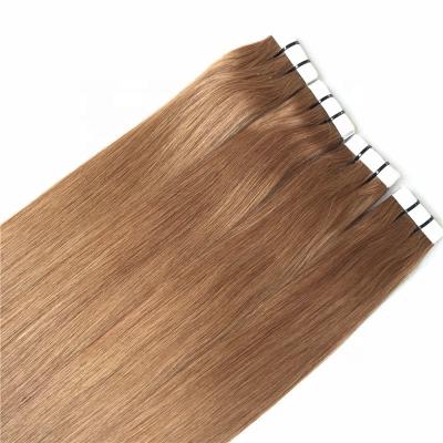 China Natural Remy Human Hair European Tape Hair Silky Straight Wave Skin Extension for sale