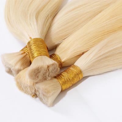 China Blonde 60 Human Remy Cuticle Aligned Raw Hair Extension Double Wave Factory Grade Quality Silky Straight Top Pulled for sale