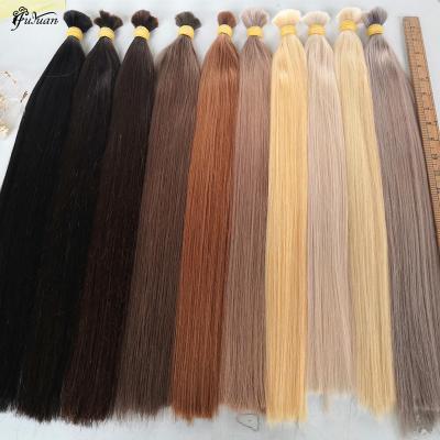 China Silky Straight Wave Top Quality Raw Cuticle Aligned Human Remy Bulk Hair Extension for sale