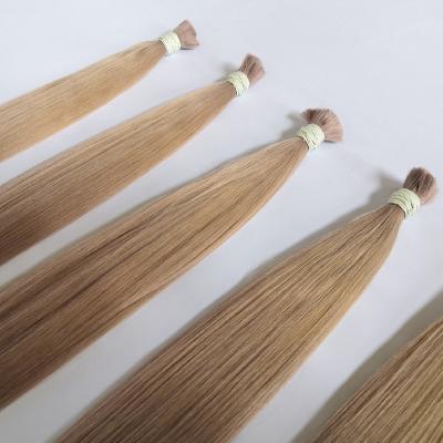 China Silky Straight Wave 100% Natural Color Silky Straight Bulk Hair Extensions for sale