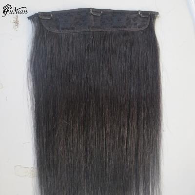 China New Design 10A Grade Silky Straight Wave Virgin Remy Straight Halo Extension Hair for sale