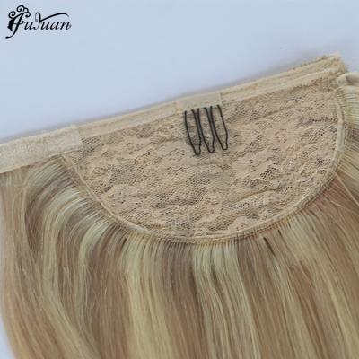 China Silky Straight Wave Cuticle Aligned 100% Drawstring Hair Extension 613 Ponytail for sale