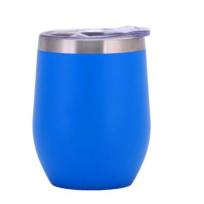 China Wine Tumbler Flask Matte Powder Coated Vacuum Water Bottle Double Wall Insulated Portable 12oz Stainless Steel For Sports for sale