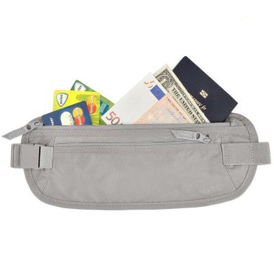 China Popular Nylon Style RFID Security Travel Money Belt / Waist Money Bag / Waist Money Belt for sale