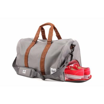 China Wholesale Custom Polyester Sports Duffel Bag With Shoe Compartment for sale