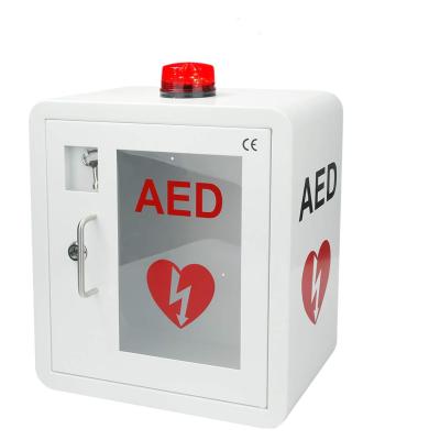 China Steel Customized All Size Steel AED Defibrillator Storage Cabinet Wall Mounted Physio-Check for sale