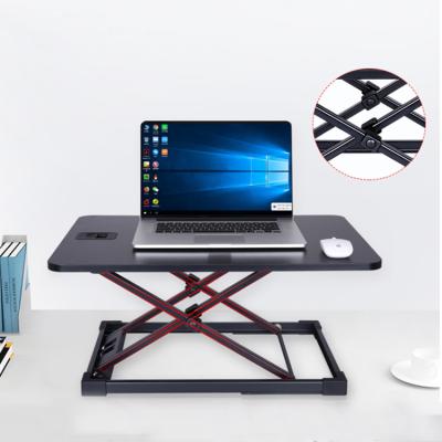 China (Size)Widely Used Top Quality Adjustable Fully Assembled Adjustable Riser Sit Stand Computer Desk Office for sale