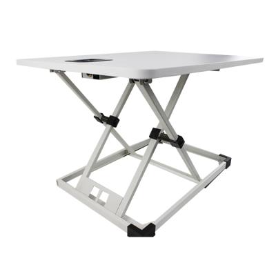 China Regular Sit Stand Desk Converter Height Adjustable Computer Desk Stand Sit Desk With Gas Spring for sale