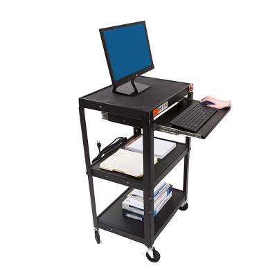 China 2020 New Style Desktop AV Cart Modern Rolling Computer Cart for sale