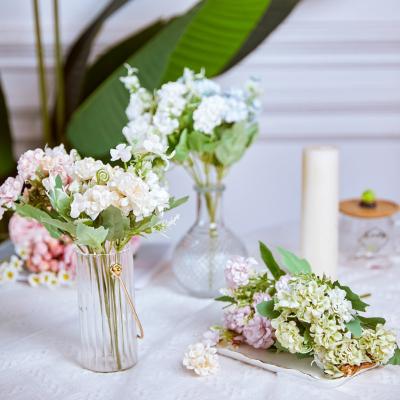 China Small handful of beautiful artificial flower colorful ball of fortune flowers small fresh simulat of small hydrangea flowers home decoration Scandinavian silk soft ball of wealth for sale