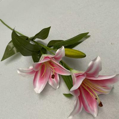 China Factory Direct Sales Of Beautiful Colorful Artificial Flower Of Lilies For Wedding Home Office Decoration for sale