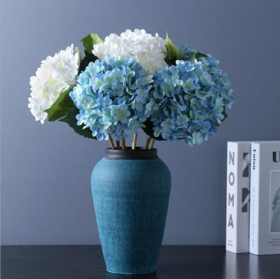 China Wholesale Home Decorative Flowers Single Hydrangea Artificial Flower Home Deco Manufacturers For Sale for sale