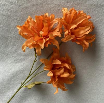 China Minimalist Warm Home Decor Decorative Artificial Flowers Dahlia Bouquet Wedding for sale