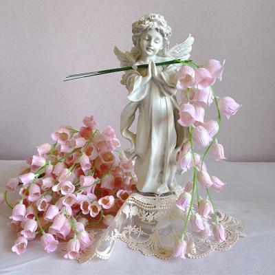 China Fake flowers wedding beautiful artificial flower lily of the valley simulation colorful warm simple lantern flowers wedding decoration bouquet artificial flowers for sale