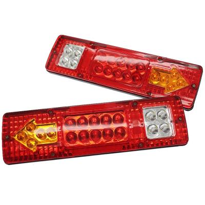 China 2pcs 12V 19 LED Car Trailer Truck Rear Tail Lights Stop Brake Turn Signal Light Warning Light Caravans Bus RV Camper TT for sale