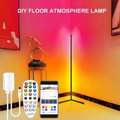 China Indoor Ambient Light RGB Color Changing USB Music Corner Stand Floor Lamp Night Lamp Modern Remote Control Smart Atmosphere Atmosphere Lamp for sale