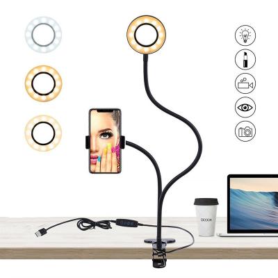 China Studio Visual Shooting Sell Well New 9CM Adjustable Clip Type LED Ring Light For Tik Tok Live Ring Lamp for sale