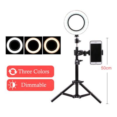 China Video Studio Shooting Ring Light Professional Live Youtube Ring Light Selfie LED Circle Light Mobile Phone Holder Stand Visual Sufficiency Ring Lamp With Tripod for sale