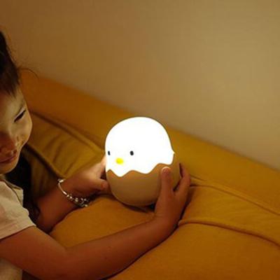 China Cute Eggs USB Rechargeable Sleep Baby Table Lamp LED Night Lamp Touch Control Led Light Kids Bedroom Light for sale