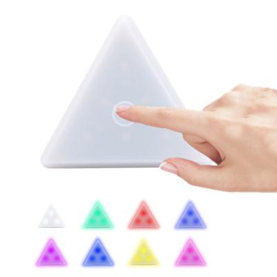 China New Type Eco-friendly Remote Control Top Sale RGB Multicolor Touch Night Light Triangle Lamp for sale