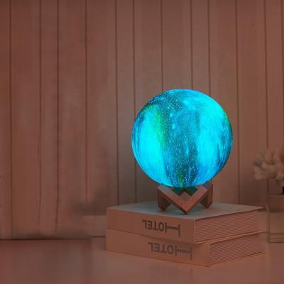 China Kids Modern 16 Color Remote Control Bedside Customized Moon Universe Projection LED Night Light Lamp for sale