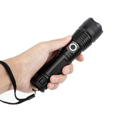 China Zoomable Led Zoom Flashlight LED Torch Light Aluminum Alloy 1800lm Hand Torch Light Tactical Flashlight for sale