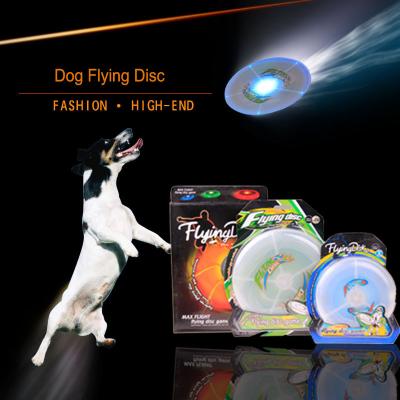 China Dogs Purses Flying Disc LED Night Light Pet Outdoor Training Toy Puppy Tooth Interactive Toys Lights Up Flying Disc Dog for sale