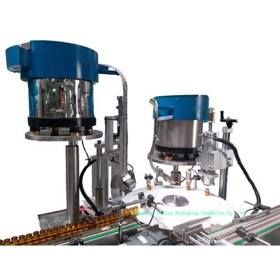 China Food automatic table top glass vial liquid/oil filling capping machine for sale for sale