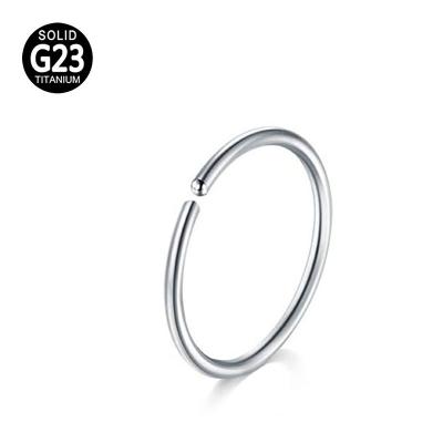 China ASTM F136 G23 FASHIONABLE Titanium Jewelry Opening Circle Cartilage Septum Piercing Nose Ring Earring for sale