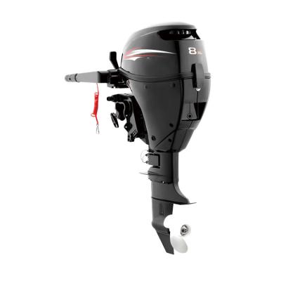 China CE Approved Long Shaft Four Stroke 8Hp Stern Control Outboard Engine and Boat Two Cylinders Outboard Engine HDF8HL for sale