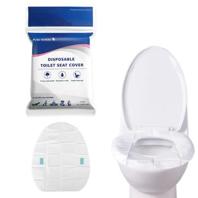 China 1/24 folds disposable toilet seat cover paper wholesale disposable diodegradable seat cover paper for travel use for sale