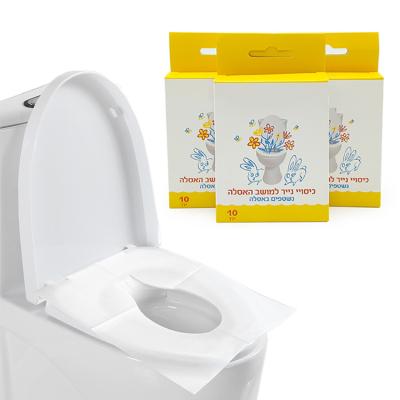 China Hot Sale Disposable Flushable 100% Virgin Pulp OEM Disposable Toilet Seat Cover Paper For Family Use for sale