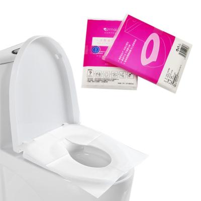 China 10pcs Disposable Cheap Portable Toilet Seat Cover Paper Travel for sale