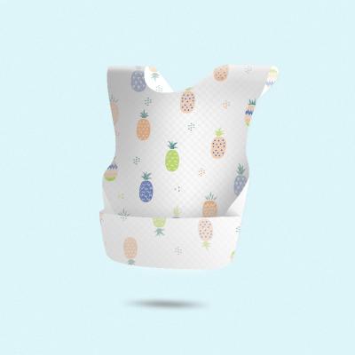 China Antibacterial Disposable Bibs Custom Funny Waterproof Funny Nonwoven Baby Bandana Bibs for sale