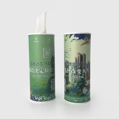 China Box Tissue Customized Promotional Cylinder Paper Tube For Car Tissue High Quality Facial Tissue for sale