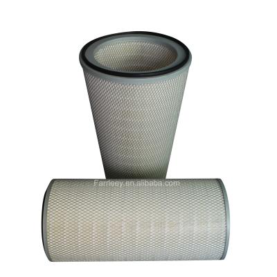 China Farrleey factory tapered pleated filter cartridge for gas turbine for sale