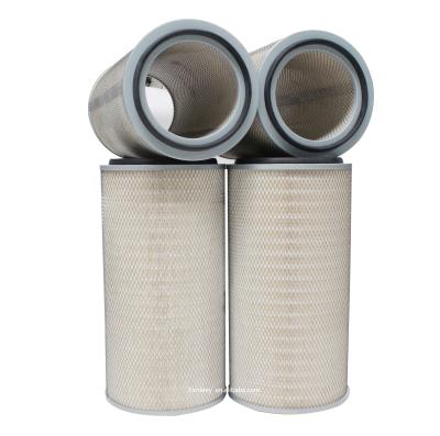 China Factory Tabaco industry self-cleaning pleated gas turbine air inlet cellulose filter cartridge for sale